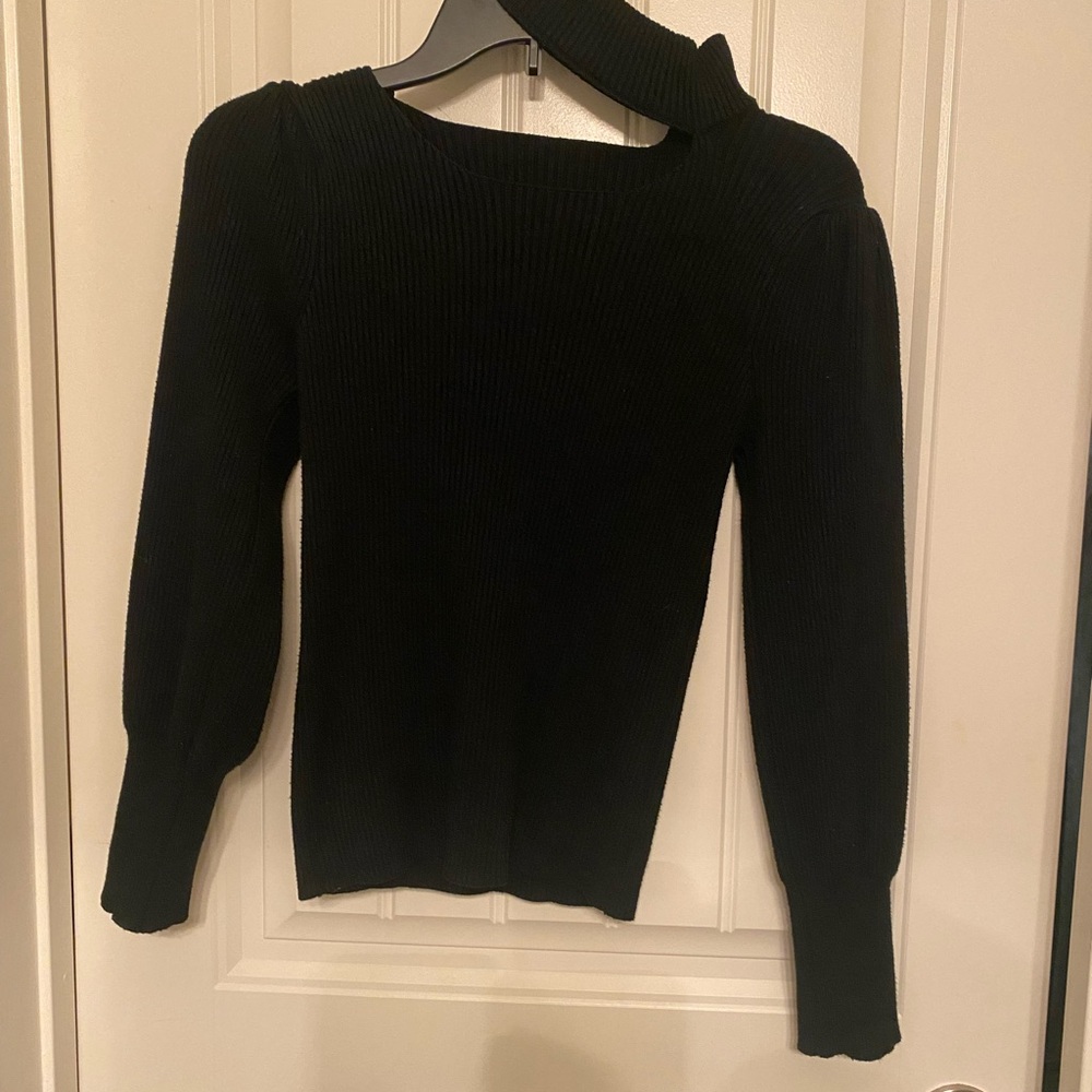 Chic Off-the-Shoulder Black Sweater